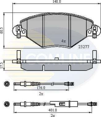 Comline CBP21120 - Komplet Pločica, disk-kočnica www.molydon.hr