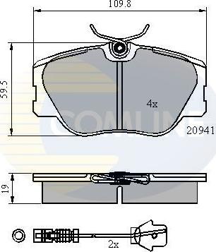 Comline CBP2360 - Komplet Pločica, disk-kočnica www.molydon.hr