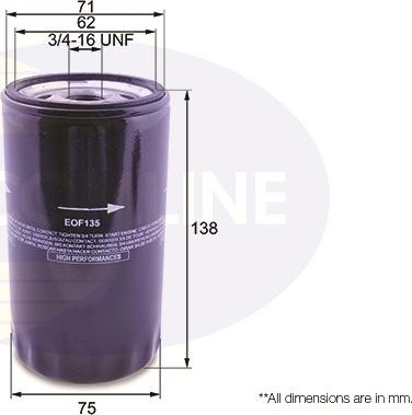 Comline EOF135 - Filter za ulje www.molydon.hr