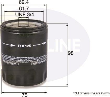 Comline EOF125 - Filter za ulje www.molydon.hr