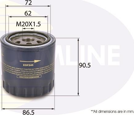 Comline EOF246 - Filter za ulje www.molydon.hr