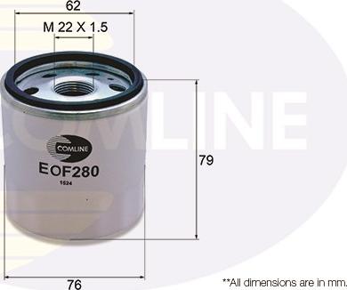 Comline EOF280 - Filter za ulje www.molydon.hr