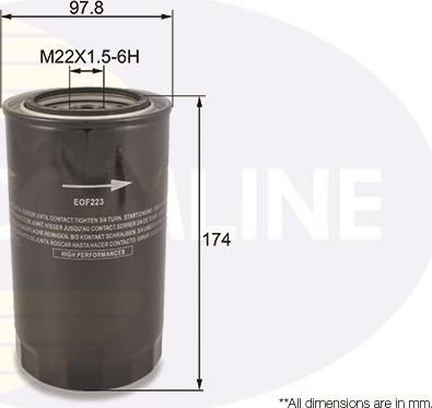 Comline EOF223 - Filter za ulje www.molydon.hr
