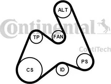 Continental 5PK1592K1 - Garnitura klinastog rebrastog remena www.molydon.hr