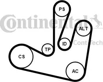 Continental 6PK1750K2 - Garnitura klinastog rebrastog remena www.molydon.hr