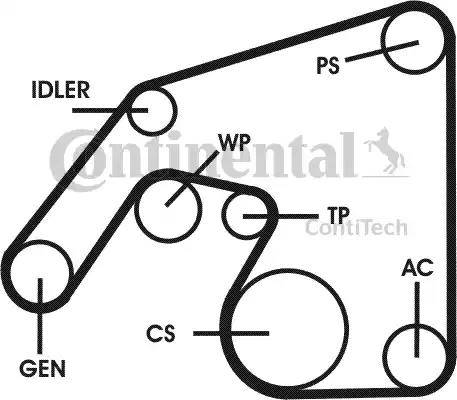 Continental 6PK2271D1 - Garnitura klinastog rebrastog remena www.molydon.hr