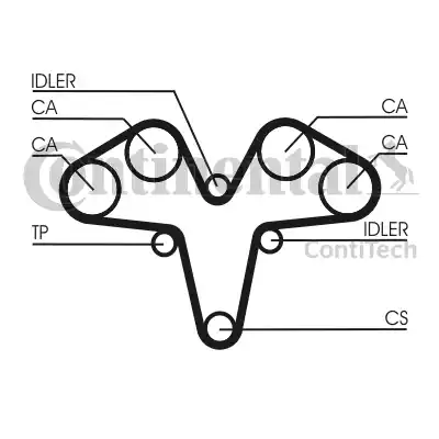 Continental CT 1119 - Zupčasti remen  www.molydon.hr