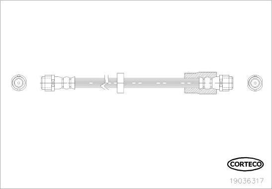 Corteco 19036317 - Kočiono crijevo, lajtung www.molydon.hr