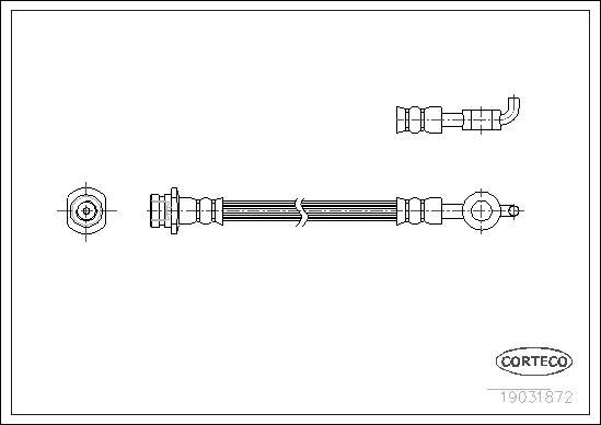 Corteco 19031872 - Kočiono crijevo, lajtung www.molydon.hr