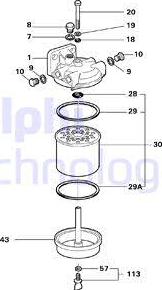 Delphi 5836B910 - Filter za gorivo www.molydon.hr