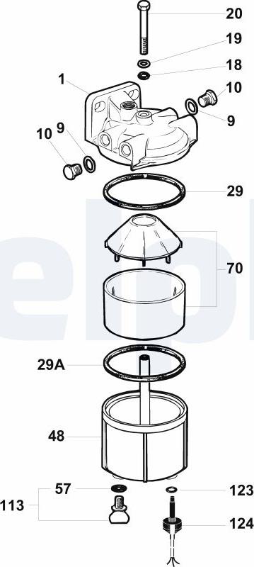 Delphi 5836B250 - Filter za gorivo www.molydon.hr