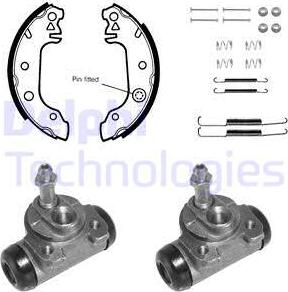 Delphi 697 - Komplet kočnica, bubanj kočnice www.molydon.hr