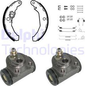 Delphi 734 - Komplet kočnica, bubanj kočnice www.molydon.hr