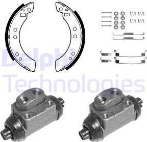 Delphi 725 - Komplet kočnica, bubanj kočnice www.molydon.hr