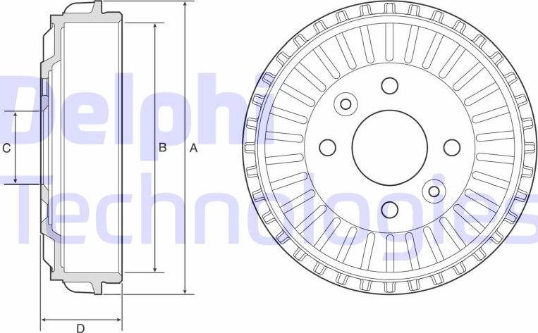 Delphi BF594 - Bubanj kočnica www.molydon.hr