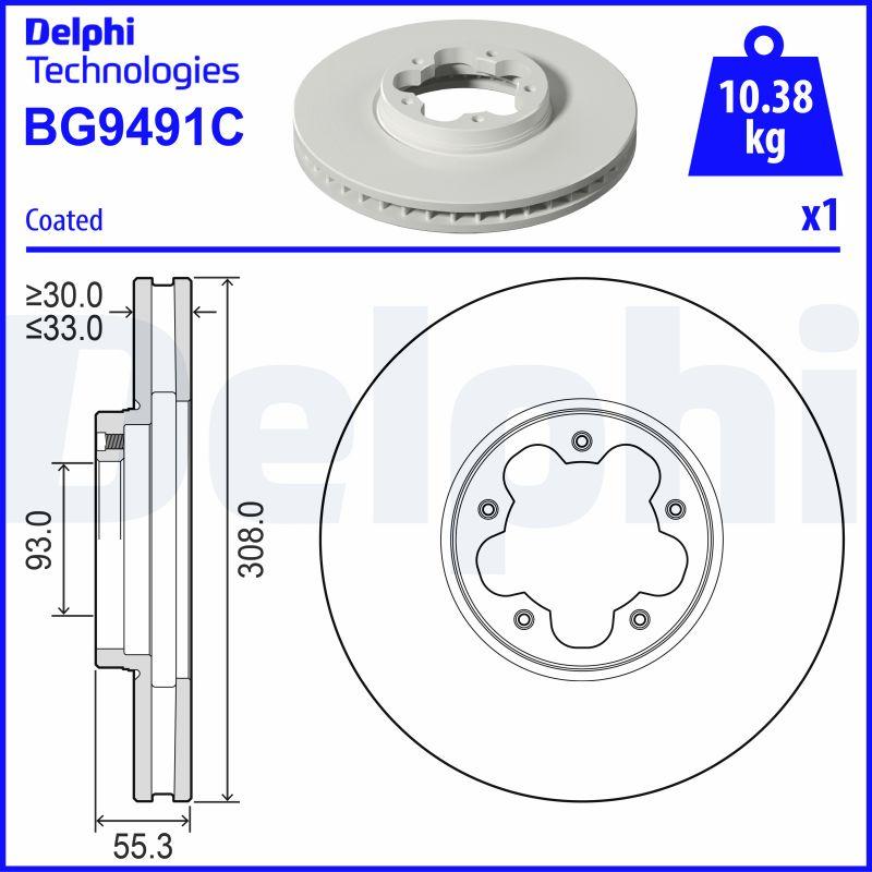 Delphi BG9491C - Kočioni disk www.molydon.hr