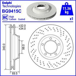 Delphi BG9415C - Kočioni disk www.molydon.hr