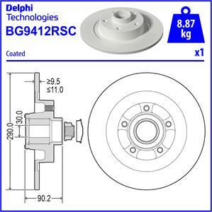 Delphi BG9412RSC - Kočioni disk www.molydon.hr