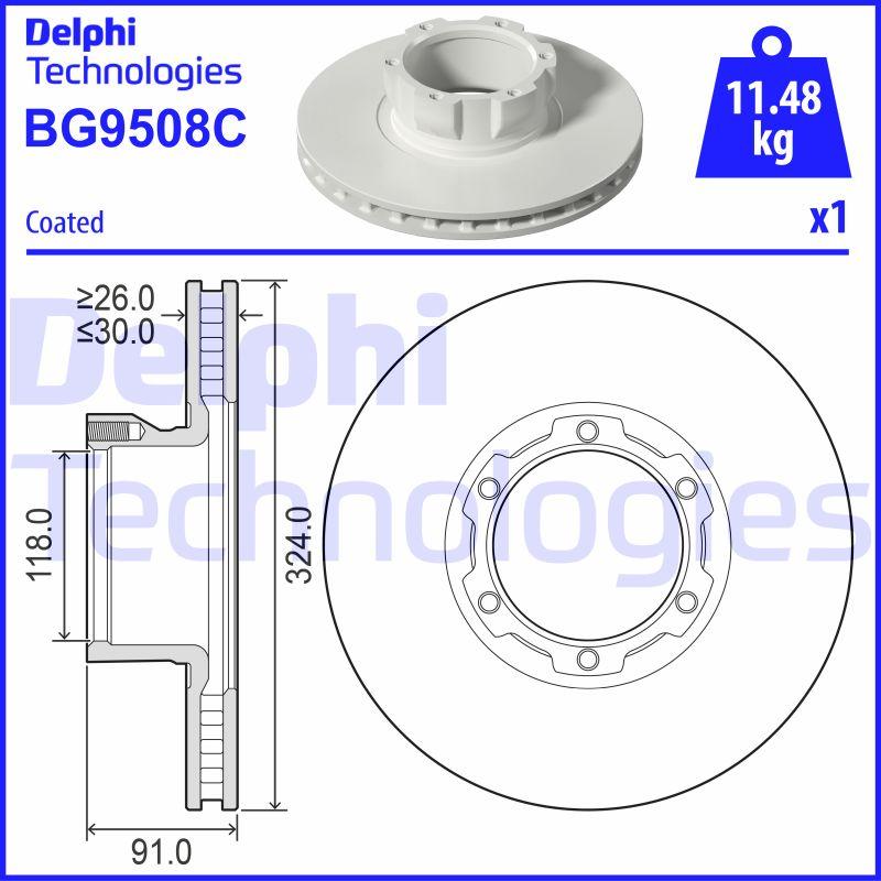 Delphi BG9508C - Kočioni disk www.molydon.hr