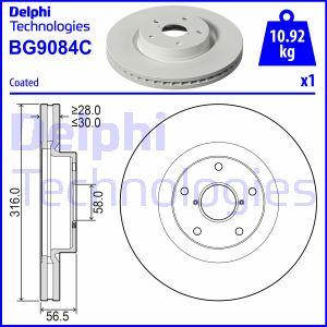 Delphi BG9084C - Kočioni disk www.molydon.hr