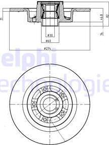 Delphi BG9026RSC - Kočioni disk www.molydon.hr