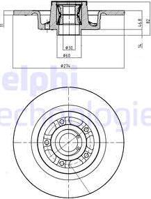 Delphi BG9026RS - Kočioni disk www.molydon.hr