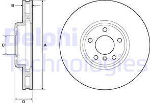 Delphi BG9155C-19B1 - Kočioni disk www.molydon.hr