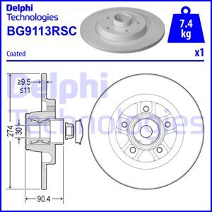 Delphi BG9113RSC - Kočioni disk www.molydon.hr