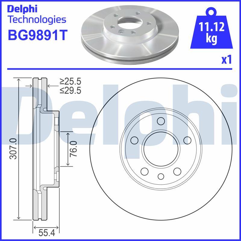 Delphi BG9891T - Kočioni disk www.molydon.hr