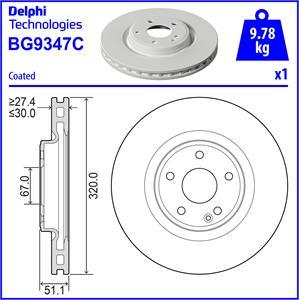 Delphi BG9347C - Kočioni disk www.molydon.hr