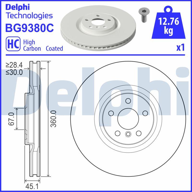 Delphi BG9380C - Kočioni disk www.molydon.hr