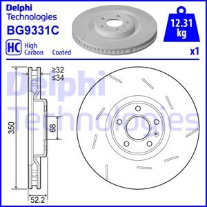 Delphi BG9331C - Kočioni disk www.molydon.hr