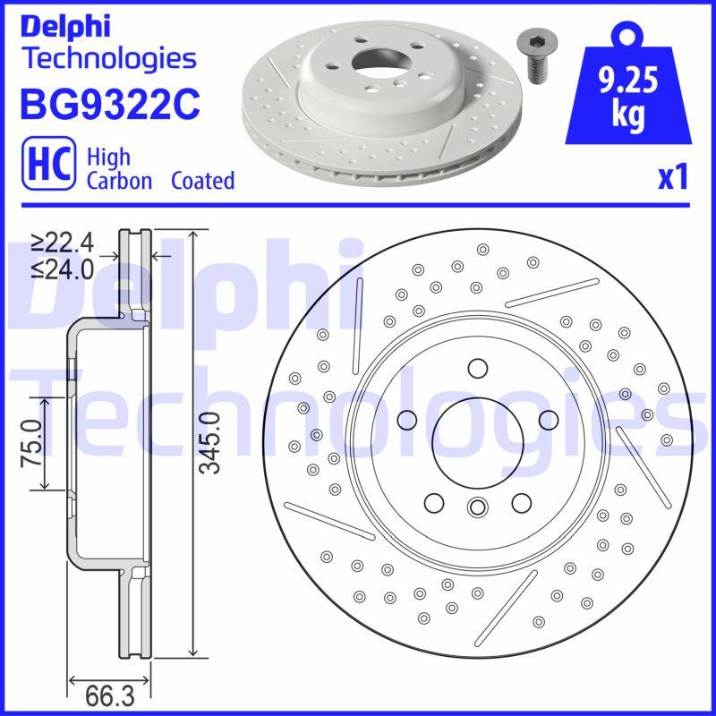 Delphi BG9322C - Kočioni disk www.molydon.hr