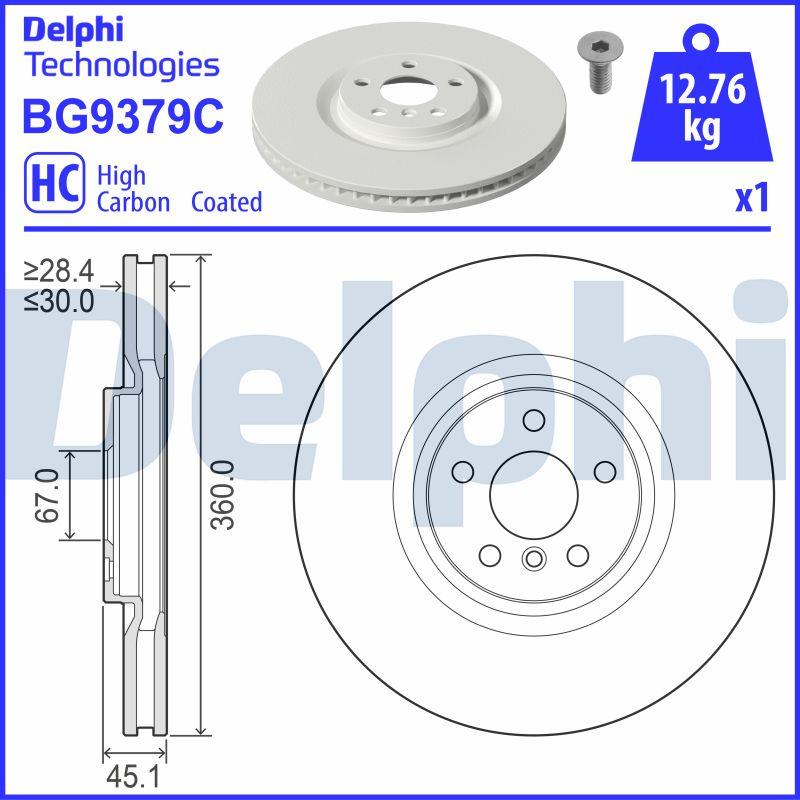 Delphi BG9379C - Kočioni disk www.molydon.hr