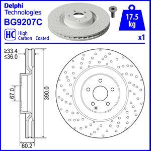 Delphi BG9207C - Kočioni disk www.molydon.hr