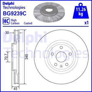 Delphi BG9239C - Kočioni disk www.molydon.hr