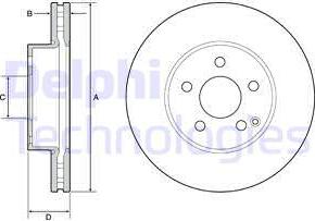 Delphi BG4945C-19B1 - Kočioni disk www.molydon.hr