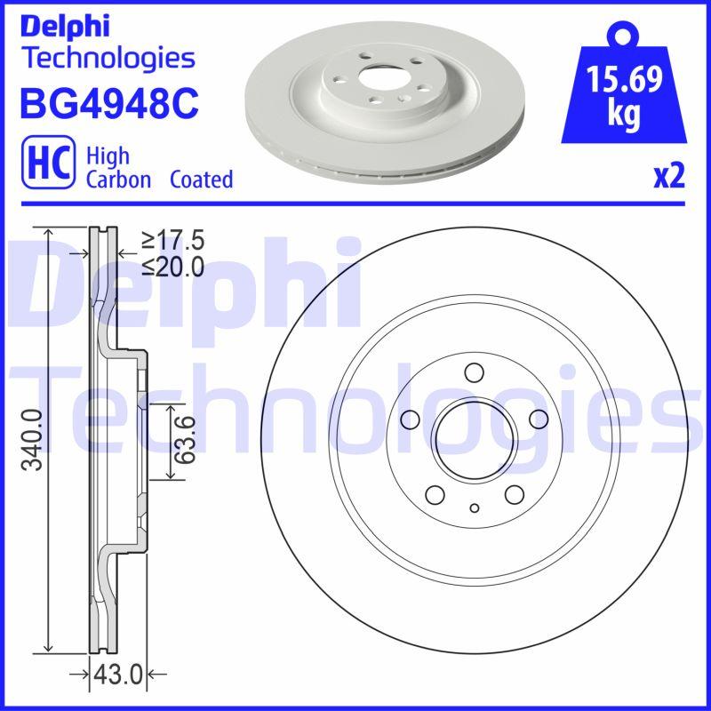 Delphi BG4948C - Kočioni disk www.molydon.hr