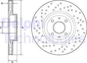 Delphi BG4943C - Kočioni disk www.molydon.hr