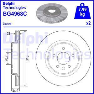 Delphi BG4968C - Kočioni disk www.molydon.hr