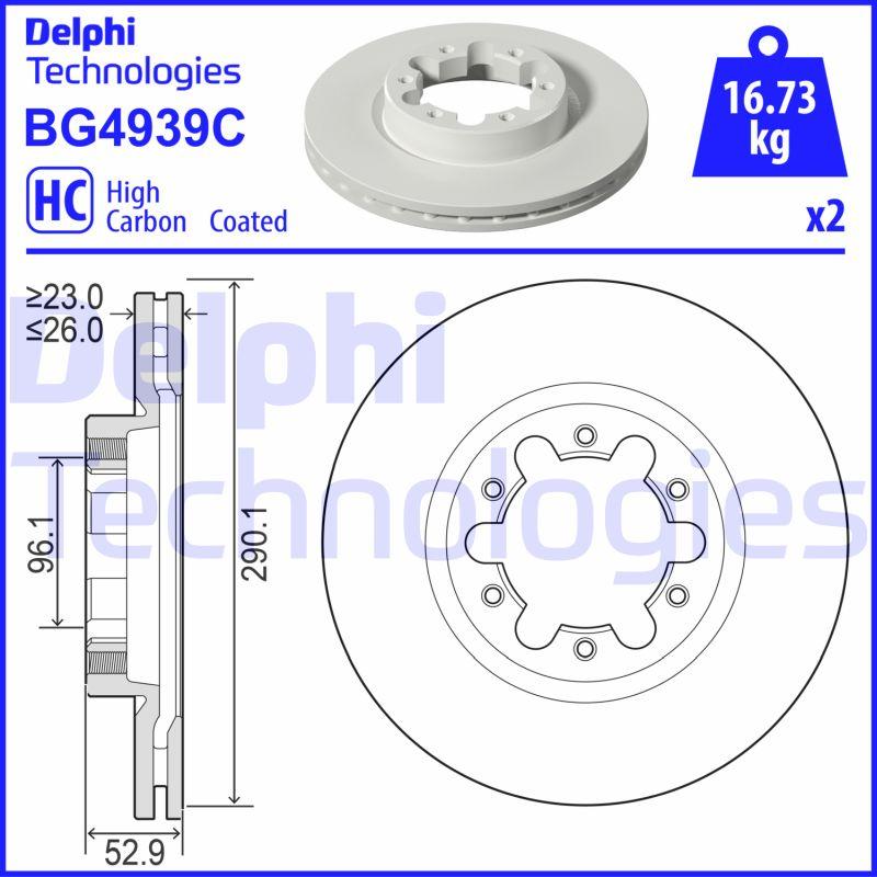 Delphi BG4939C - Kočioni disk www.molydon.hr