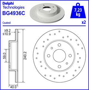 Delphi BG4936C - Kočioni disk www.molydon.hr