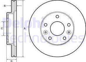 Delphi BG4455 - Kočioni disk www.molydon.hr