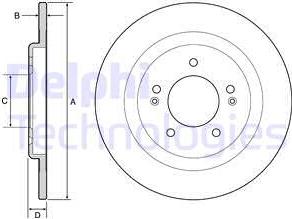 Delphi BG4563C - Kočioni disk www.molydon.hr