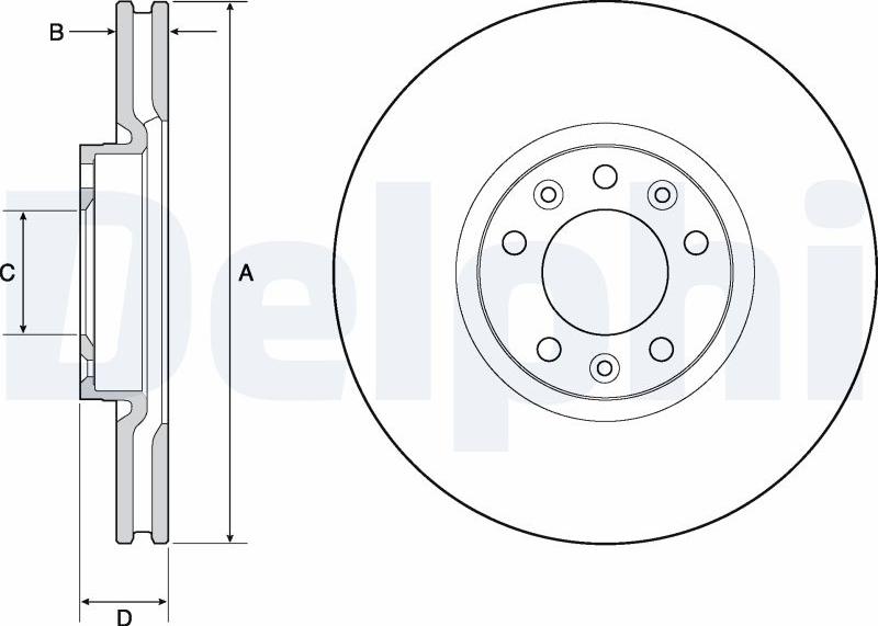 Delphi BG4696C18B1 - Kočioni disk www.molydon.hr