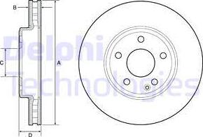 Delphi BG4646C-19B1 - Kočioni disk www.molydon.hr