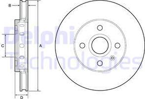 Delphi BG4647C - Kočioni disk www.molydon.hr