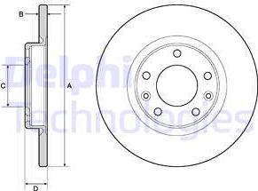 Delphi BG4661C-19B1 - Kočioni disk www.molydon.hr