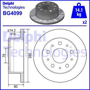 Delphi BG4099 - Kočioni disk www.molydon.hr