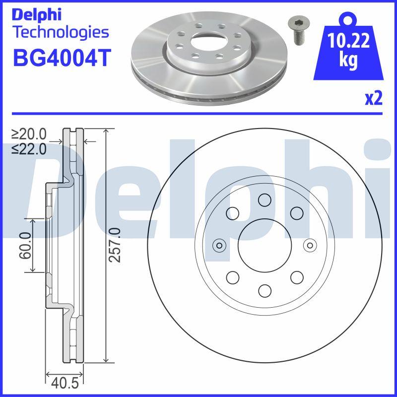 Delphi BG4004T - Kočioni disk www.molydon.hr